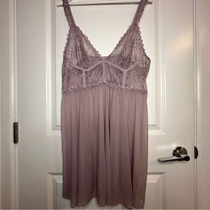 La Vie En Rose Night Dress - Dusty Purple Size XXL